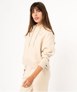 Sweat à capuche coupe courte femme